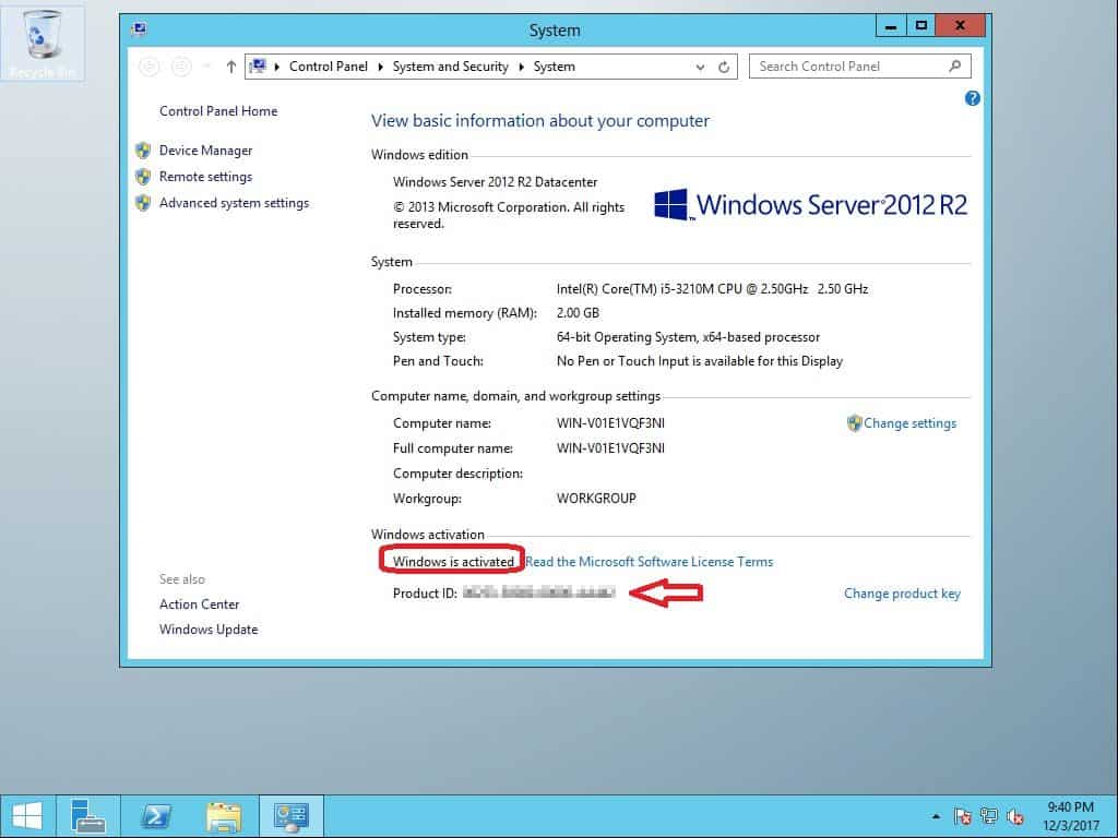 change windows key server 2012