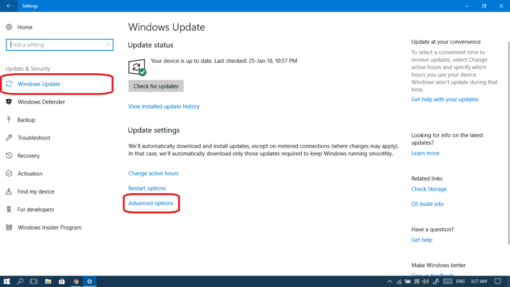 windows update advanced